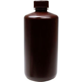 United Scientific™ Reagent Bottle Narrow Mouth HDPE 500ml Capacity Amber Pack of 12 33428