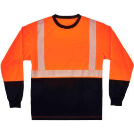 Ergodyne® GloWear 8281BK Hi-Vis Performance Long Sleeve T-Shirt Class 2 Long-2XL Orange 22916