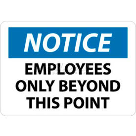 NMC N161RB OSHA Sign Notice Employees Only Beyond This Point 10