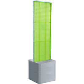 Global Approved 700775-GRE Two-Sided Pegboard Floor Display W/ Adj. Studio Base 17