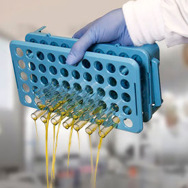 Grip Rack Rack with Tube Grippers and Tube Eject For up to 15mm Tubes 50-Place Blue 456925