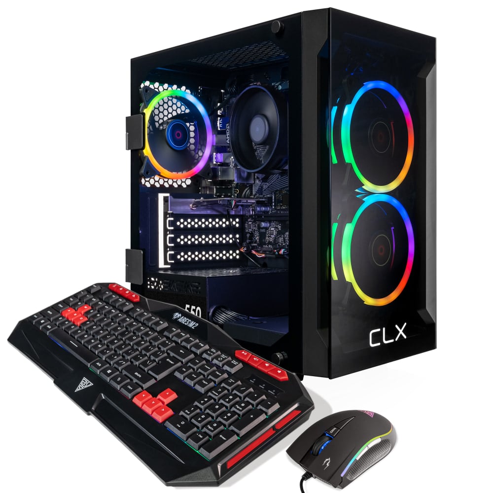 CLX SET Gaming Desktop PC, AMD Ryzen 7, 16GB Memory, 1TB Solid State Drive, Windows 11 MPN:TGMSETRXM2501BM