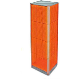 Global Approved 700405-ORG Four-Sided Pegboard Spinning Floor Display 16