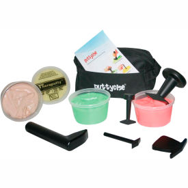 Puttycise® TheraPutty® Set 5 Tools 4 x 1 lb. Putties Easy (Tan Yellow Red Green) 10-2824