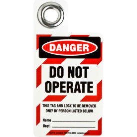 Brady® 105723 Padlock Tag- Danger Do Not Operate Polyester 3