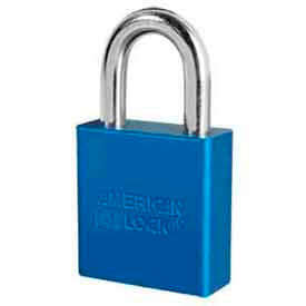 American Lock® No. A1205BLU High Security Solid Aluminum Padlock 5 Pin Cylinders - Blue A1205BLU - Pkg Qty 24