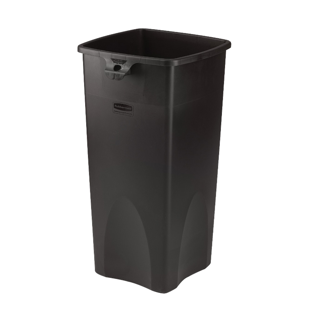 Rubbermaid Square Waste Containers, 23 Gallons, 31inH x 15 1/2inW x 16 1/2inD, Black MPN:FG356988 BLA