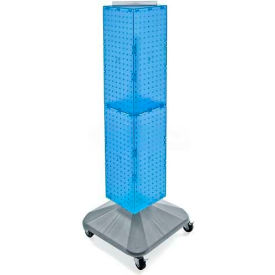 Global Approved 703388-BLU 4-Sided Interlocking Pegboard Display W/ Wheels 8