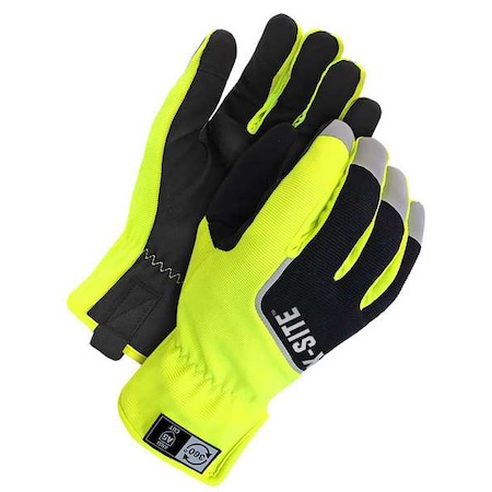X-Site Mechanics Gloves, Polyester Palm, Spandex Back, S, Black/Yellow MPN:20-1-10360-S
