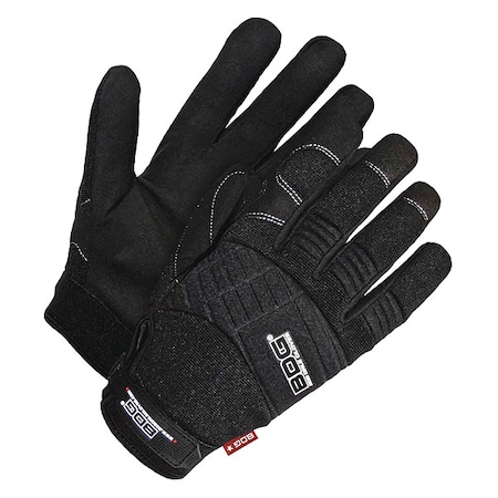 X-Site Mechanics Gloves, Synthetic Leather Palm, Spandex Back, M, Black MPN:20-1-10603B-M