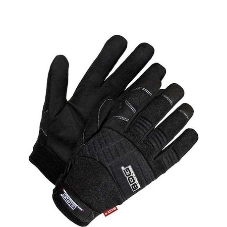 X-Site Mechanics Gloves, Synthetic Leather Palm, Spandex Back, 2XL, Black MPN:20-1-10603B-X2L