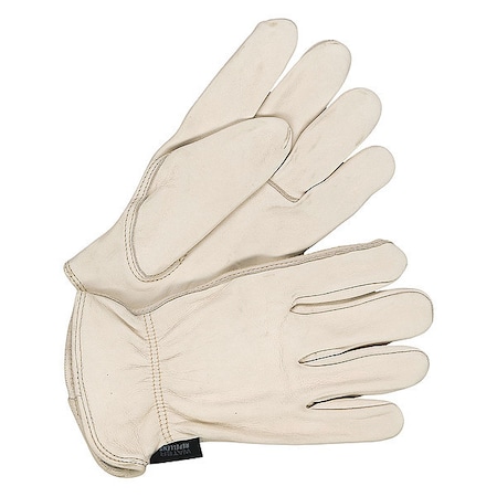 Leather Drivers Gloves, Shirred Slip-On Cuff, Keystone Thumb, Tan, S, 1 PR MPN:20-1-288-S