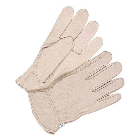 Leather Drivers Gloves, Shirred Slip-On Cuff, Keystone Thumb, Tan, 3XS, 1 PR MPN:20-1-376-6