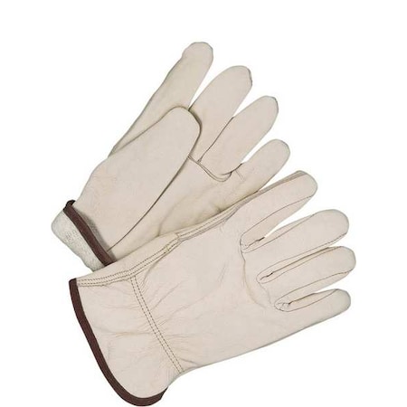 Leather Drivers Gloves, Cowhide Palm, Shirred Slip-On, Beige / Beige, 1 PR MPN:20-9-1571-7-11