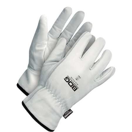 Leather Drivers w/Thinsulate Lining, Slip-On, Keystone Thumb, White, L 1 PR MPN:20-9-1610-L-K