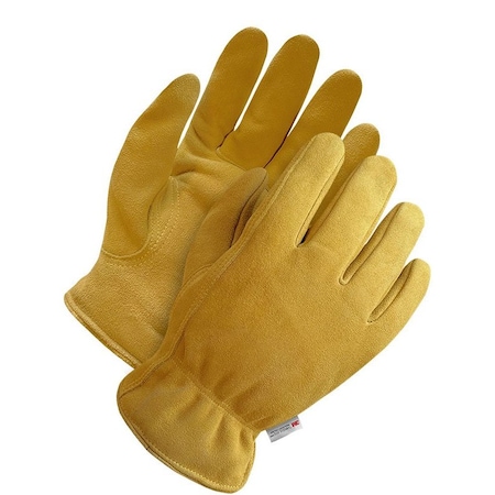 Lined Drivers Gloves, Lined Split Deerskin Driver, Shirred Slip-On, Keystone Thumb, Gunn Cut, Tan MPN:20-9-327-S