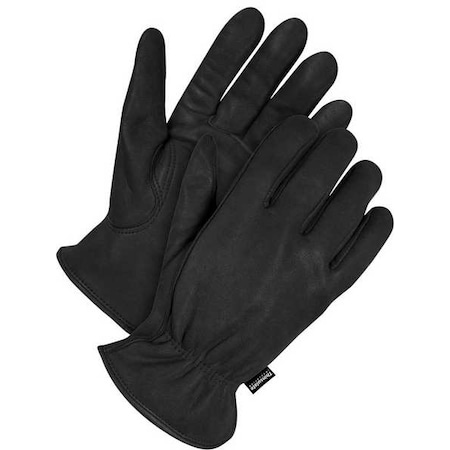 Leather Drivers Gloves, Deerskin Palm, Shirred Slip-On, Black / Black, 1 PR MPN:20-9-368-X2L