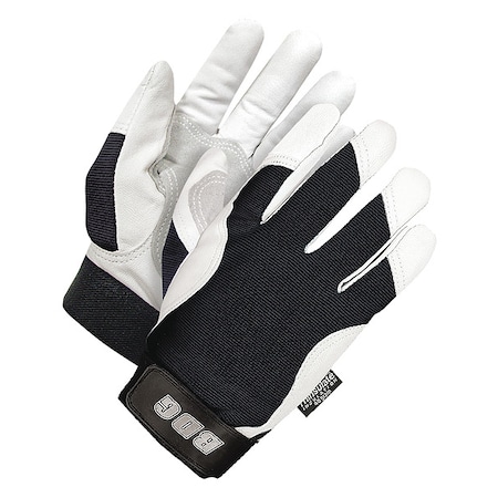 X-Site Mechanics Gloves, Goatskin Palm, Spandex Back, S, Black/White MPN:20-9-816-BS