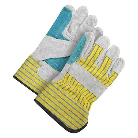 Leather Gloves, Cowhide, Fleece, Leather, Nylon, Safety Cuff, Wing Thumb, Full Finger, Universal MPN:30-1-271DP-K