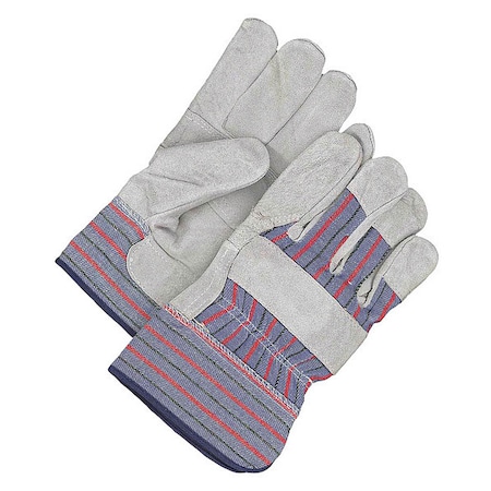 Split Cowhide Leather Gloves, Safety Cuff, Patch Palm, Gunn Cut, Wing Thumb, Large, 1 Pair MPN:30-1-411PP