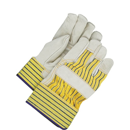 Leather Gloves, Cotton, Fleece, Grain Cowhide, Grain Leather, Rubber, Elastic Cuff, Wing Thumb MPN:40-1-1511W-K