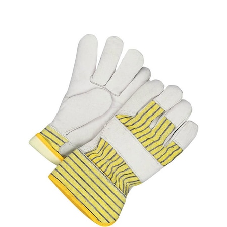 Cowhide Lined Fitter Glove, Cowhide, Cotton, Rubberized Safety Cuff Cuff, Gunn Cut w/Wing Thumb MPN:40-9-173TFL-X3L-K
