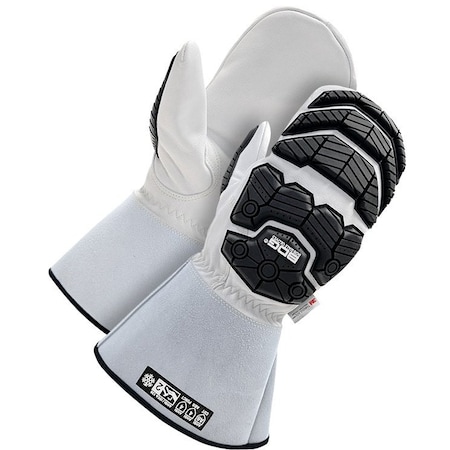 Leather Mitts, Goatskin Palm, Black/Gray, S MPN:50-9-5010-S