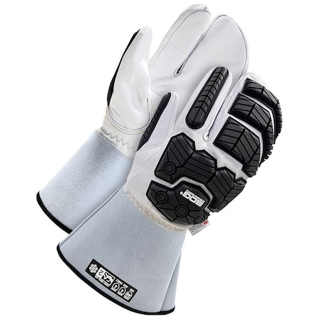 Leather Mitts, Goatskin Palm, Black/Gray, 2XL MPN:50-9-5011-X2L