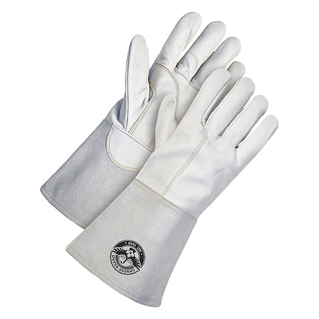 60-1-1720 Welding Gloves, Gauntlet Cuff, Wing Thumb, Premium Goatskin, 2XL, 1 PR MPN:60-1-1720-X2L-K