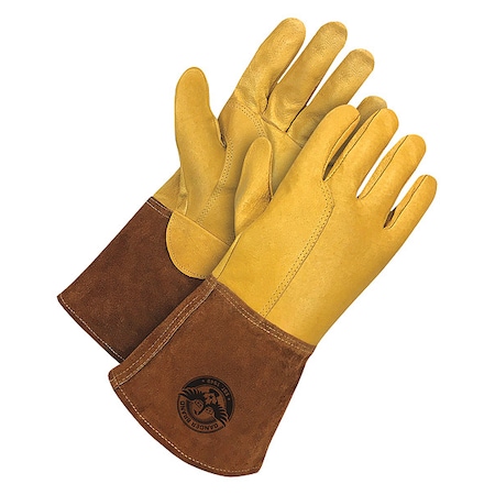 60-1-1810 Welding Gloves, Gauntlet Cuff, Straight Thumb, Premium Cowhide, M, 1 PR MPN:60-1-1810-M-K
