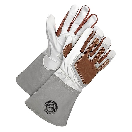 60-1-1940 Welding Gloves, Gauntlet Cuff, Wing Thumb, Premium Goatskin, L, 1 PR MPN:60-1-1940-L-K