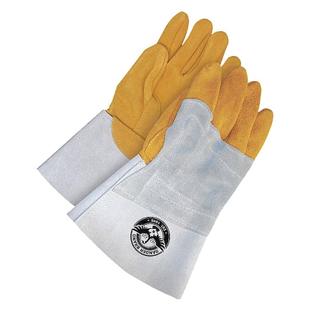 Gander Brand Welding Gloves, Gauntlet Cuff, Straight Thumb, Premium Deerskin, M, 1 PR MPN:64-1-1145-10