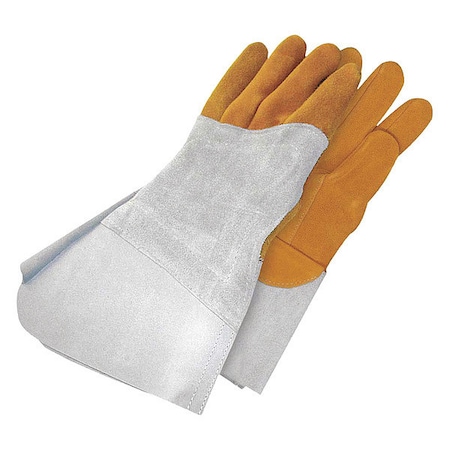 Gander Brand Welding Gloves, Gauntlet Cuff, Straight Thumb, Premium Deerskin, XL, 1 PR MPN:64-1-1525-12