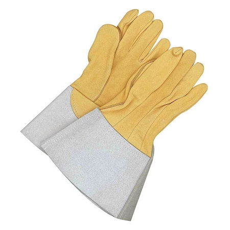 Gander Brand Welding Gloves, Gauntlet Cuff, Straight Thumb, Premium Deerskin, XL, 1 PR MPN:64-1-1741-12