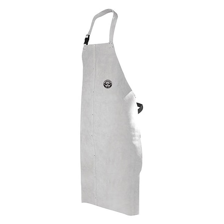 Welding Apron, Leather, 42 in Length, Gray, Universal MPN:64-1-63-42