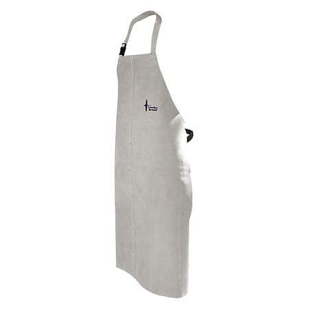 Welding Apron, Leather, 52 in Length, Gray, Universal MPN:64-1-63-52
