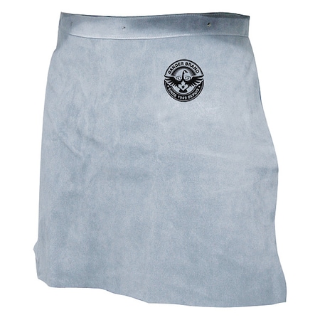 Welding Apron, Leather, 32 in Length, Gray, Universal MPN:64-1-65