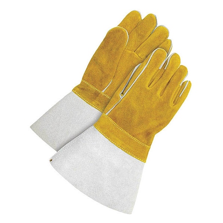 Gander Brand Welding Gloves, Gauntlet Cuff, Straight Thumb, Premium Cowhide, Universal, 1 PR MPN:64-1-888