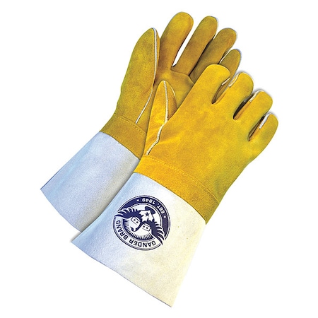 Gander Brand Welding Gloves, Gauntlet Cuff, Straight Thumb, Premium Cowhide, Universal, 1 PR MPN:64-1-888KV