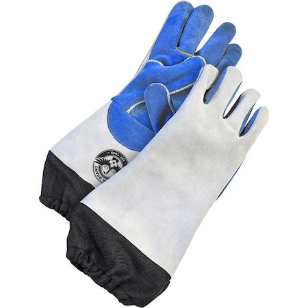 Lined Split Cowhide Welder, Gauntlet Cuff Cuff, Gunn Cut w/Wing Thumb Thumb, 2XL, 1 PR MPN:64-9-666B-KW-X2L