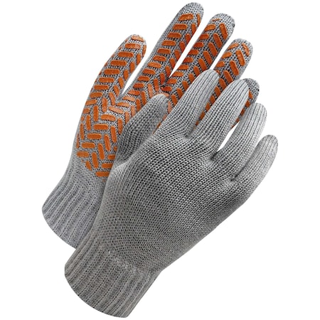 Wool/Acrylic Cold Weather Gloves, PVC Grip Palm, Gray, L MPN:80-9-2025-M