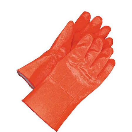 Full PVC Coated Gloves, PVC, Rough, Full, Not Rated Abrasion Level, Orange, Universal 1 PR MPN:99-1-23701