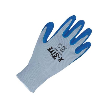 Coated Gloves, Foam Latex, Rough, Palm, Not Rated Abrasion Level, Blue/Gray, S (7) 1 PR MPN:99-1-275BP-7