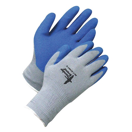 Coated Gloves, Latex, Rough, Palm, Not Rated Abrasion Level, Blue/Gray, S (7) 1 PR MPN:99-1-275BP-7-K