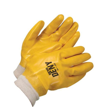 Coated Gloves, PVC, Smooth, Full, Not Rated Abrasion Level, Yellow, One Size 1 PR MPN:99-1-302