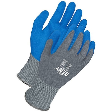 Coated Gloves, Nitrile, Textured, Palm, Blue/Gray, 2XL 1 PR MPN:99-1-4015-11