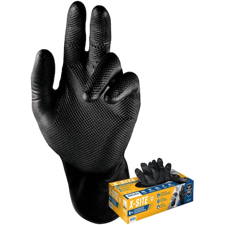 99-1-6000B, Disposable Gloves, 6 mil Palm, Nitrile, Powder-Free, M, 50 PK, Black MPN:99-1-6000B-M
