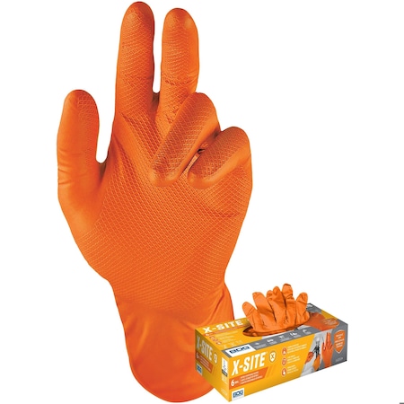 99-1-6100B, Disposable Gloves, 6 mil Palm, Nitrile, Powder-Free, S, 50 PK, Orange MPN:99-1-6100B-S