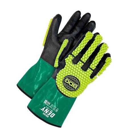 Chemical Resistant Gloves, Cut Level A6 Lining, PVC Shell, Nitrile Coating, 12 in L, S, 1 PR MPN:99-1-778-7