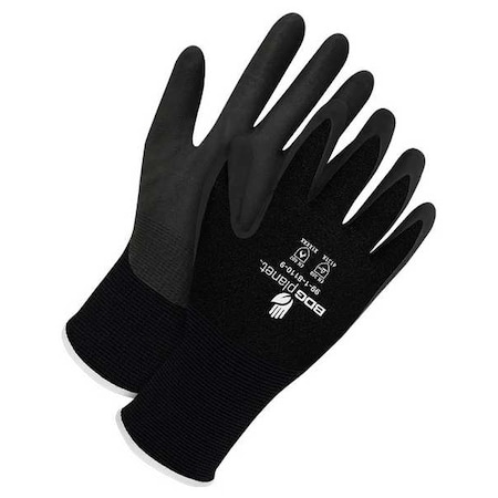Coated Gloves, NBR, Textured, Palm, Black, S (7) 1 PR MPN:99-1-8110-7